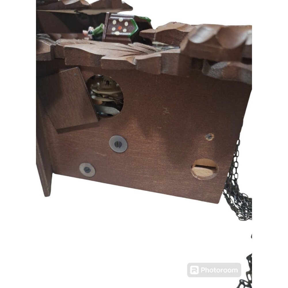 Black Forest HUNTERS West Germany Cuckoo Clock Albert Schwab Karlsruhe UNTESTED - Picture 9 of 16